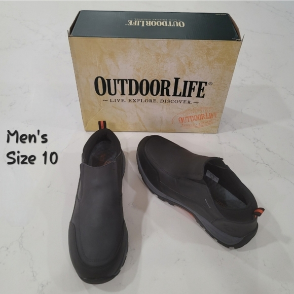 Men's Waterproof Leather Casual Shoes Size 10 - Picture 1 of 15